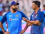 Indian cricket team's captain Rohit Sharma with head coach Rahul Dravid (PTI) Indian cricket team's captain Rohit Sharma with head coach Rahul Dravid (PTI)