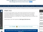 WBJEE Counselling 2022 Mop Up round seat allotment result out at wbjeeb.nic.in WBJEE Counselling 2022 Mop Up round seat allotment result out at wbjeeb.nic.in