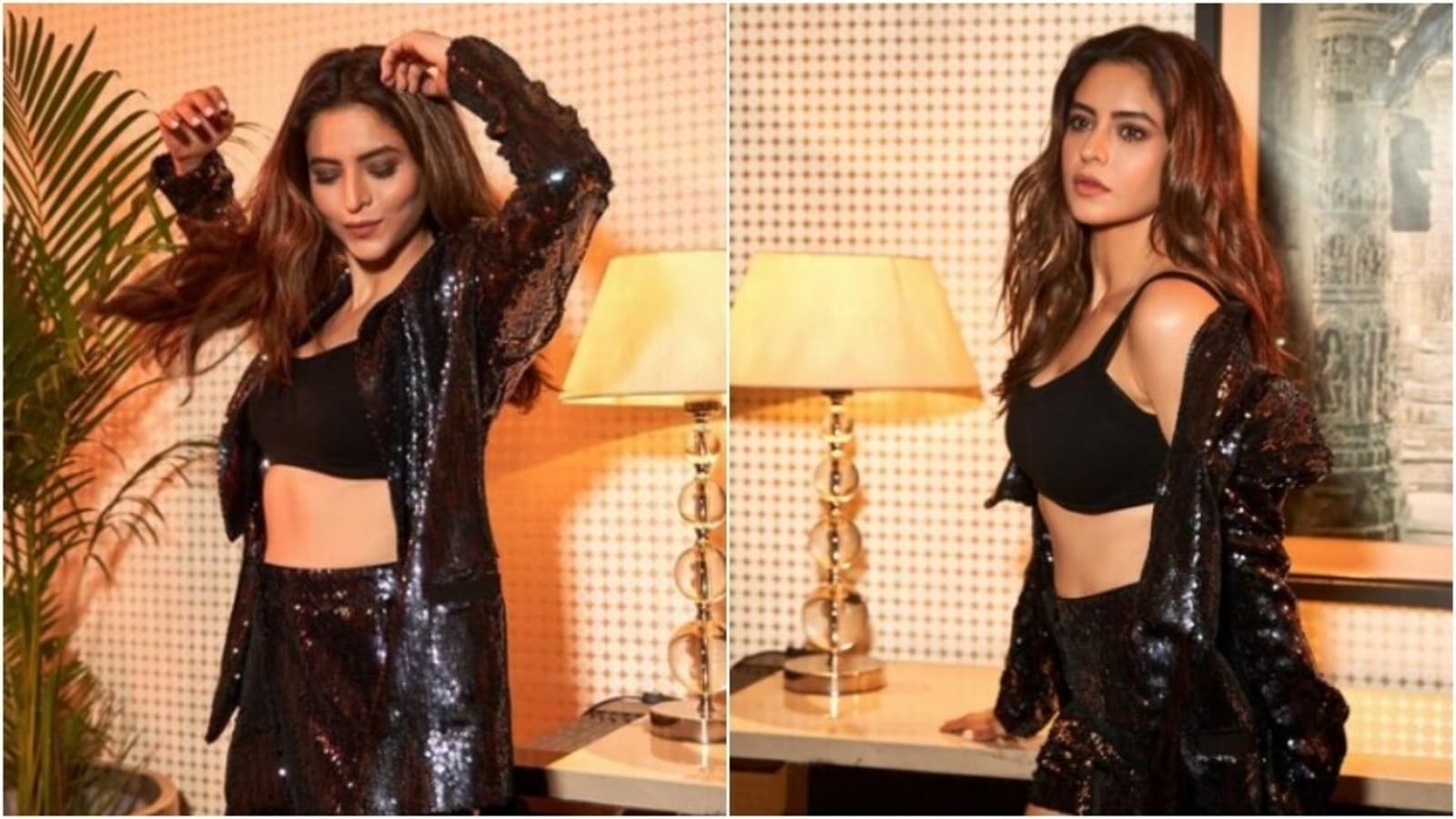 Aamna Sharif’s ensemble is all about midweek sparkle