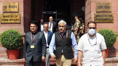 Union home secretary Ajay Bhalla on Tuesday chaired a crucial meeting with senior officials of Telangana and Andhra Pradesh over unsettled matters of the reorganisation of Andhra Pradesh act, 2014. (ANI) Union home secretary Ajay Bhalla on Tuesday chaired a crucial meeting with senior officials of Telangana and Andhra Pradesh over unsettled matters of the reorganisation of Andhra Pradesh act, 2014. (ANI)