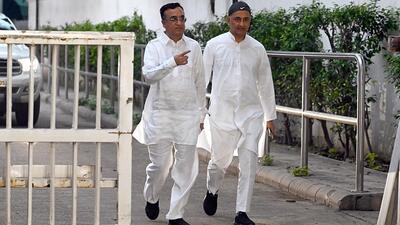 Congress observer for Rajasthan, Ajay Maken, with party secretary (organisation) Qazi Nizamuddin leave after meeting party chief Sonia Gandhi at her residence in New Delhi on Monday. (ANI) Congress observer for Rajasthan, Ajay Maken, with party secretary (organisation) Qazi Nizamuddin leave after meeting party chief Sonia Gandhi at her residence in New Delhi on Monday. (ANI)