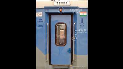 The new system also includes a door control unit that has a passenger announcement system on the inside and flasher lights, one on inside and the other on outside, indicating the opening and closing of doors. (HT Photo) The new system also includes a door control unit that has a passenger announcement system on the inside and flasher lights, one on inside and the other on outside, indicating the opening and closing of doors. (HT Photo)