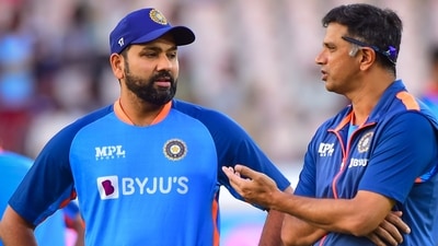  Indian cricket team's captain Rohit Sharma with head coach Rahul Dravid (PTI) Indian cricket team's captain Rohit Sharma with head coach Rahul Dravid (PTI)