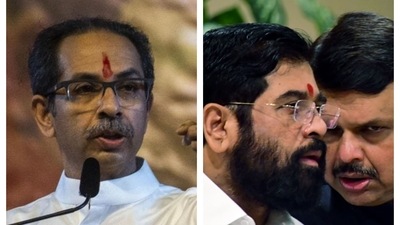 Uddhav Thackeray and Eknath Shinde. Uddhav Thackeray and Eknath Shinde.