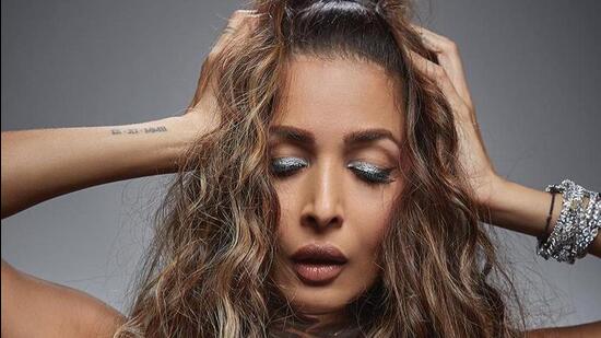 Malaika Arora sports a thick silver wing eyeliner look (Photo: Instagram)