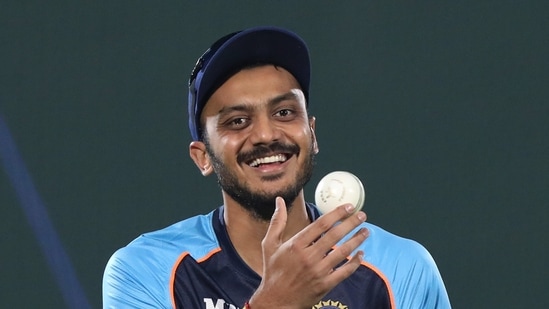 All smiles, is Axar Patel.(BCCI/TWITTER)