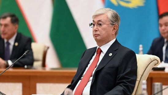 Russia-Ukraine War: Kazakh President Kassym-Jomart Tokayev attends a meeting.(Reuters)