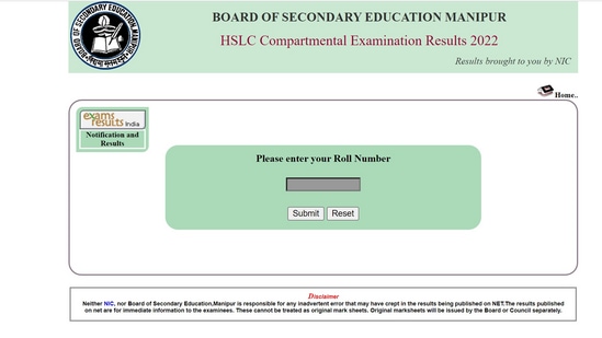 Manipur HSCL result released at manresults.nic.in,