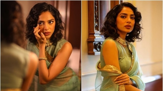 Sobhita Dhulipala dons a silk saree for attending Ponniyin Selvan I event.&nbsp;(Instagram)