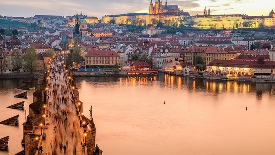Prague, Europe: People often visit this place for its ancient art, breathtaking scenery and beer. Actor Shraddha Kapoor earlier visited this place to celebrate her birthday.(Unsplash)