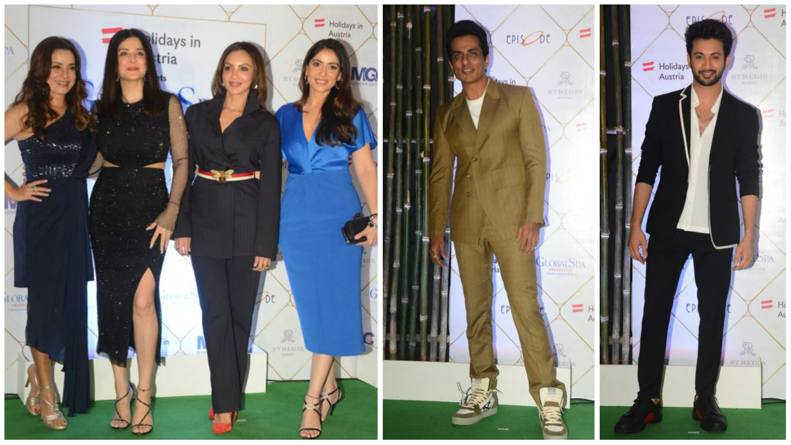 Neelam Kothari, Maheep Kapoor, Seema Sajdeh and Bhavana Pandey, Sonu Sood and The Sky Is Pink actor Rohit Saraf at the event. (Varinder Chawla) Neelam Kothari, Maheep Kapoor, Seema Sajdeh and Bhavana Pandey, Sonu Sood and The Sky Is Pink actor Rohit Saraf at the event. (Varinder Chawla)