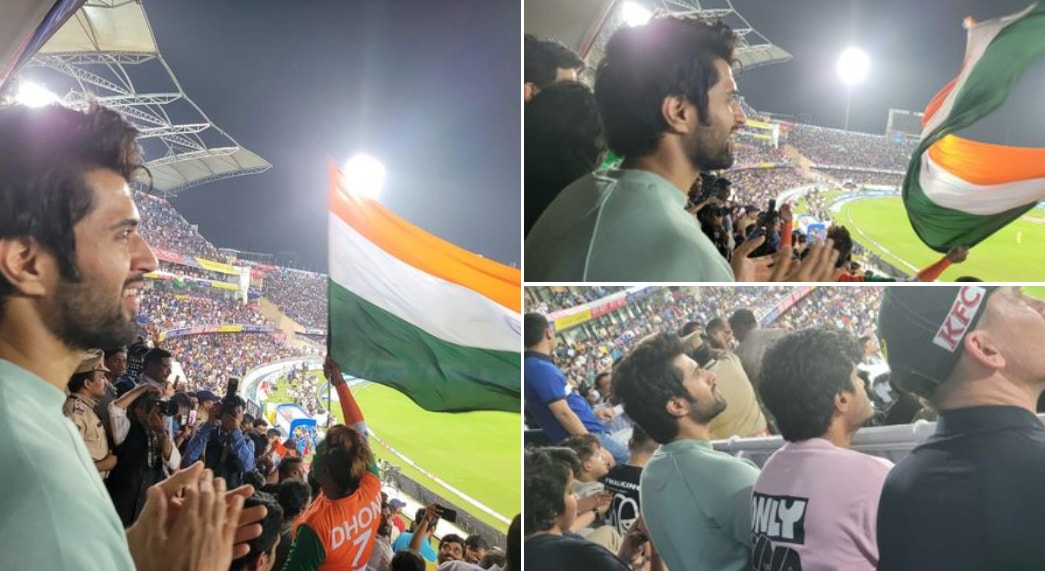 Vijay Deverakonda was spotted at the recent T20 final in Hyderabad. Vijay Deverakonda was spotted at the recent T20 final in Hyderabad. 