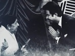 Anil Kapoor with Lata Mangheskar. Anil Kapoor with Lata Mangheskar.