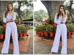 Rhea Chakraborty loves experimenting with her looks and manages to pull off all her fancy outfits effortlessly. The Sonali Cable actor recently set major fashion goals with her chic jumpsuit look.(Instagram/@rhea-chakraborty) Rhea Chakraborty loves experimenting with her looks and manages to pull off all her fancy outfits effortlessly. The Sonali Cable actor recently set major fashion goals with her chic jumpsuit look.(Instagram/@rhea-chakraborty)