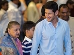 Mahesh Babu with his mother Indira Devi. Mahesh Babu with his mother Indira Devi.