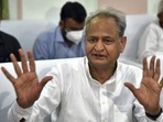 The Congress issued showcasue notices to three Gehlot loyalists on Tuesday for the rebellion.(PTI) The Congress issued showcasue notices to three Gehlot loyalists on Tuesday for the rebellion.(PTI)