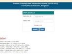 Karnataka GPSTR 2022 result out for Bangalore division on schooleducation.kar.nic.in