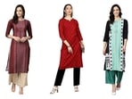 Kurtis look stylish and flattering on women irrespective of age.
