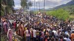 In one of the many protests organised to seek justice for Ankita Bhandari, people blocked the Rishikesh-Badrinath highway at Srinagar in Pauri Garhwal district on Sunday, Sept. 25. (PTI) In one of the many protests organised to seek justice for Ankita Bhandari, people blocked the Rishikesh-Badrinath highway at Srinagar in Pauri Garhwal district on Sunday, Sept. 25. (PTI)