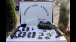 Army personnel display arms and ammunition recovered from JeM terrorists who were killed encounters, in Kulgam on Wednesday. (ANI) Army personnel display arms and ammunition recovered from JeM terrorists who were killed encounters, in Kulgam on Wednesday. (ANI)
