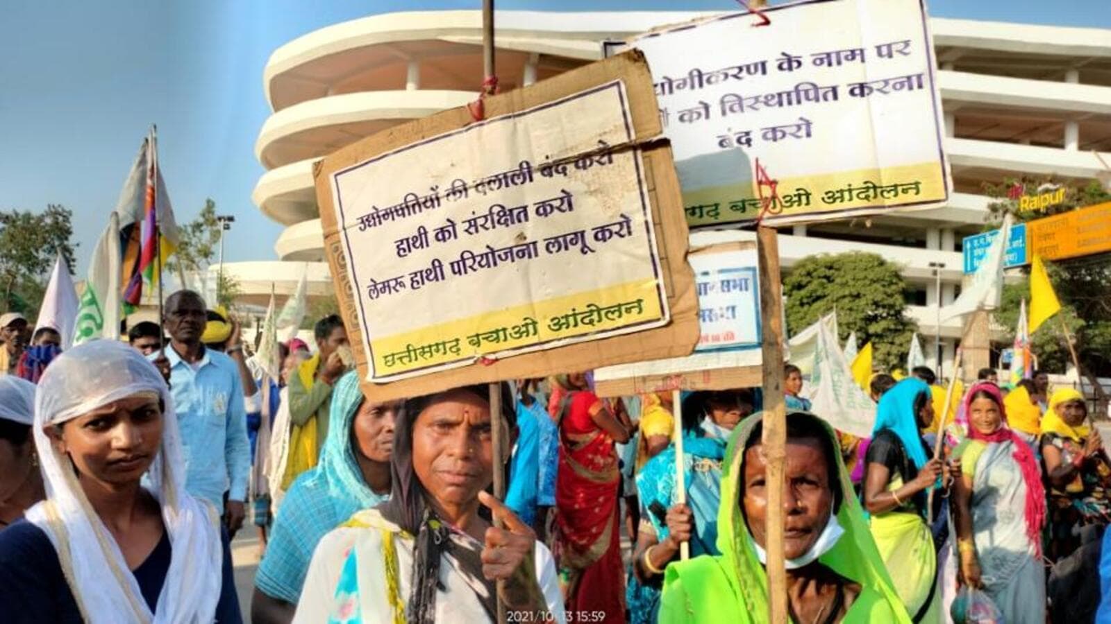 Chhattisgarh: Tree cutting for coal mining starts in Hasdeo amid protests