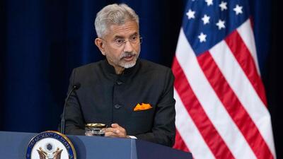 S Jaishankar during a press conference in Washington. (AFP) S Jaishankar during a press conference in Washington. (AFP)