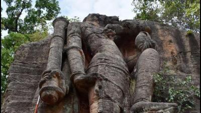 The ASI findings in Bandhavgarh Tiger Reserve include Budhist caves, Votive Stupa, Buddhist pillar fragment, coins etc. (Twitter/ASI) The ASI findings in Bandhavgarh Tiger Reserve include Budhist caves, Votive Stupa, Buddhist pillar fragment, coins etc. (Twitter/ASI)