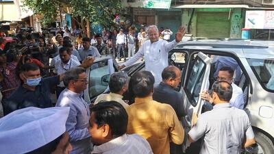 Rajasthan chief minister Ashok Gehlot at Congress office in Jaipur last week. (PTI) Rajasthan chief minister Ashok Gehlot at Congress office in Jaipur last week. (PTI)