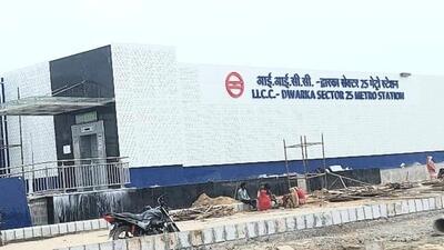 The metro station is underground and has been built at a depth of about 17m. (HT Photo) The metro station is underground and has been built at a depth of about 17m. (HT Photo)