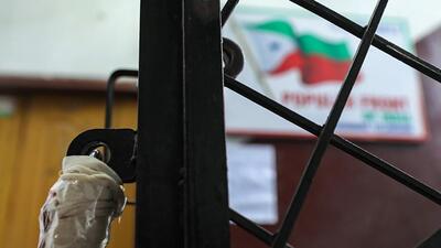 A sealed Popular Front of India office in Hyderabad. (PTI) A sealed Popular Front of India office in Hyderabad. (PTI)
