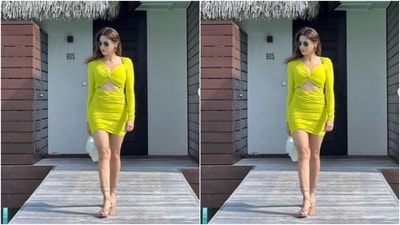 For the date with the sun and the sea, Aamna opted for a summer dress to chill in. (Instagram/@aamnasharifofficial) For the date with the sun and the sea, Aamna opted for a summer dress to chill in. (Instagram/@aamnasharifofficial)