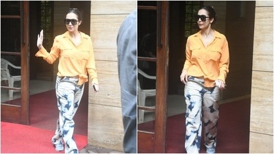 Malaika Arora's Wednesday fashion was all about casuals. (HT Photos/Varinder Chawla) Malaika Arora's Wednesday fashion was all about casuals. (HT Photos/Varinder Chawla)