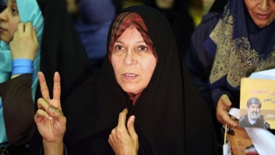 Iran Anti-Hijab Protests: Faezeh Hashemi, daughter of Iran's former president Akbar Hashemi-Rafsanjani. (AFP File)