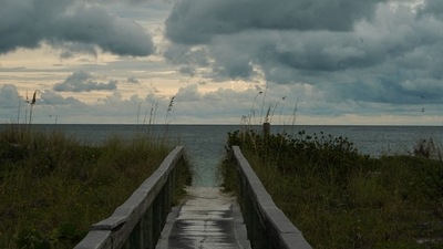 Hurricane Ian In Florida: Clouds loom over a walkway to St. Pete Beach ahead of Hurricane Ian. (AFP)