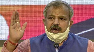 New Delhi: Delhi BJP President Adesh Gupta addresses a press conference at the party office in New Delhi, Tuesday, Sept. 8, 2020. (PTI Photo/Ravi Choudhary)(PTI08-09-2020_000076A) (PTI)
