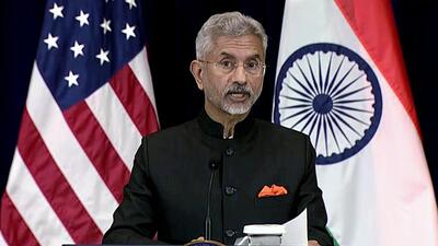 External Affairs Minister Dr. S Jaishankar addresses a press conference, in Washington DC on Tuesday. Blinken said that he was “extremely sensitive” to the issue and if it was any consolation, this was a challenge the US was facing around the world. (ANI) External Affairs Minister Dr. S Jaishankar addresses a press conference, in Washington DC on Tuesday. Blinken said that he was “extremely sensitive” to the issue and if it was any consolation, this was a challenge the US was facing around the world. (ANI)