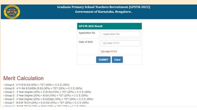 Karnataka GPSTR 2022 result out for Bangalore division on schooleducation.kar.nic.in