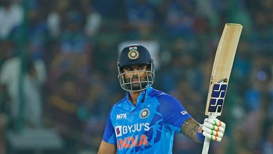 Suryakumar Yadav is now only behind Mohammad Rizwan in the rankings. (ANI) Suryakumar Yadav is now only behind Mohammad Rizwan in the rankings. (ANI)