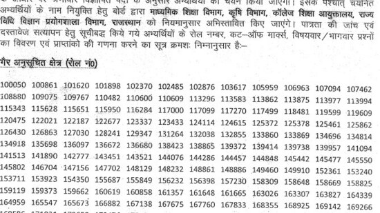 RSMSSB lab assistant (science) provisional result 2022: Interested candidates can now check and download the result from the official website rsmssb.rajasthan.gov.in.(rsmssb.rajasthan.gov.in)