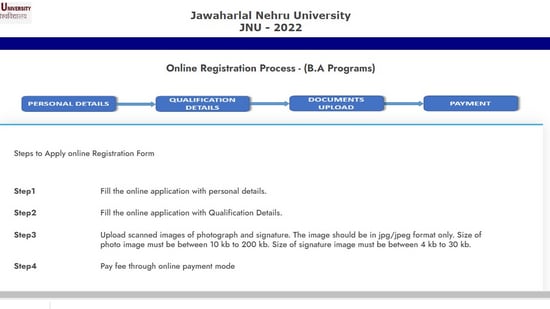 JNU Admission 2022: Registration for UG courses through CUET begins on jnuee.jnu.ac.in
