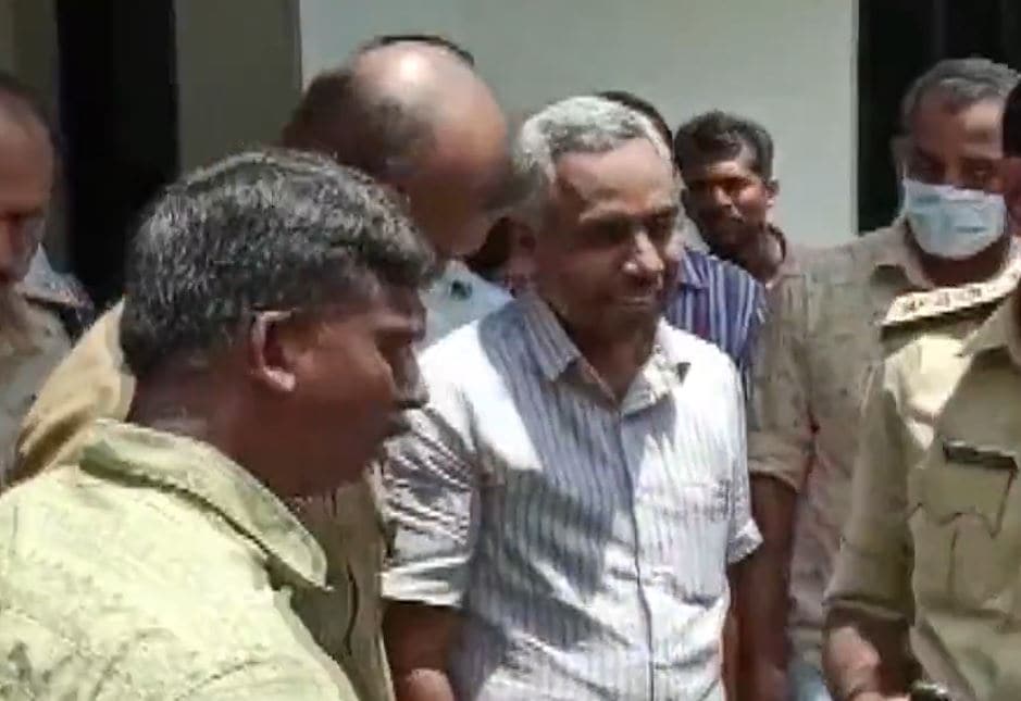 Senior PFI leader Abdul Sattar being detained on Wednesday. (ANI Twitter)