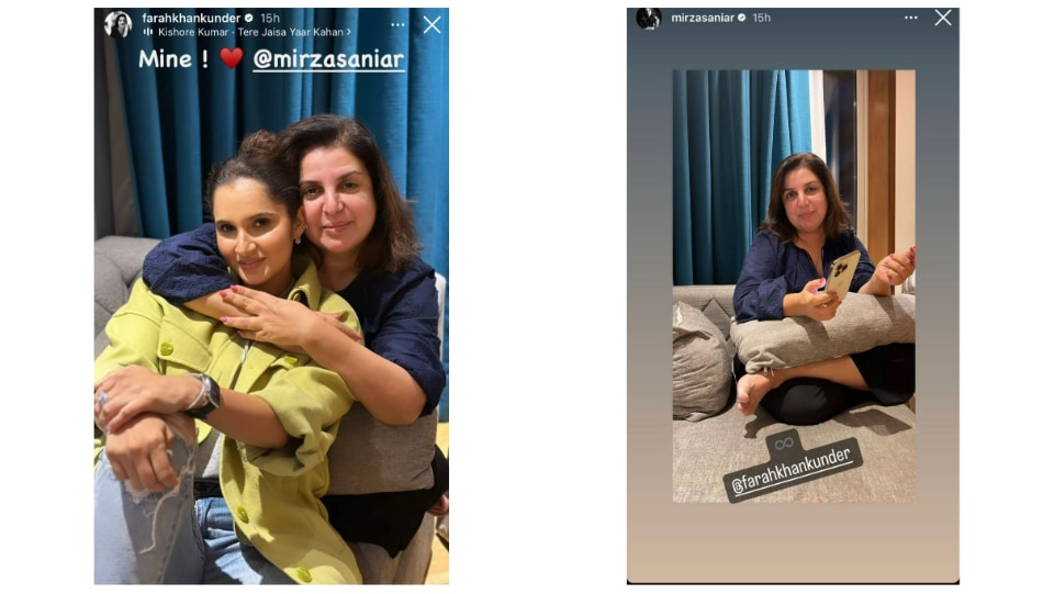 Sania Mirza and Farah Khan updated their Instagram Stories for each other. Sania Mirza and Farah Khan updated their Instagram Stories for each other. 