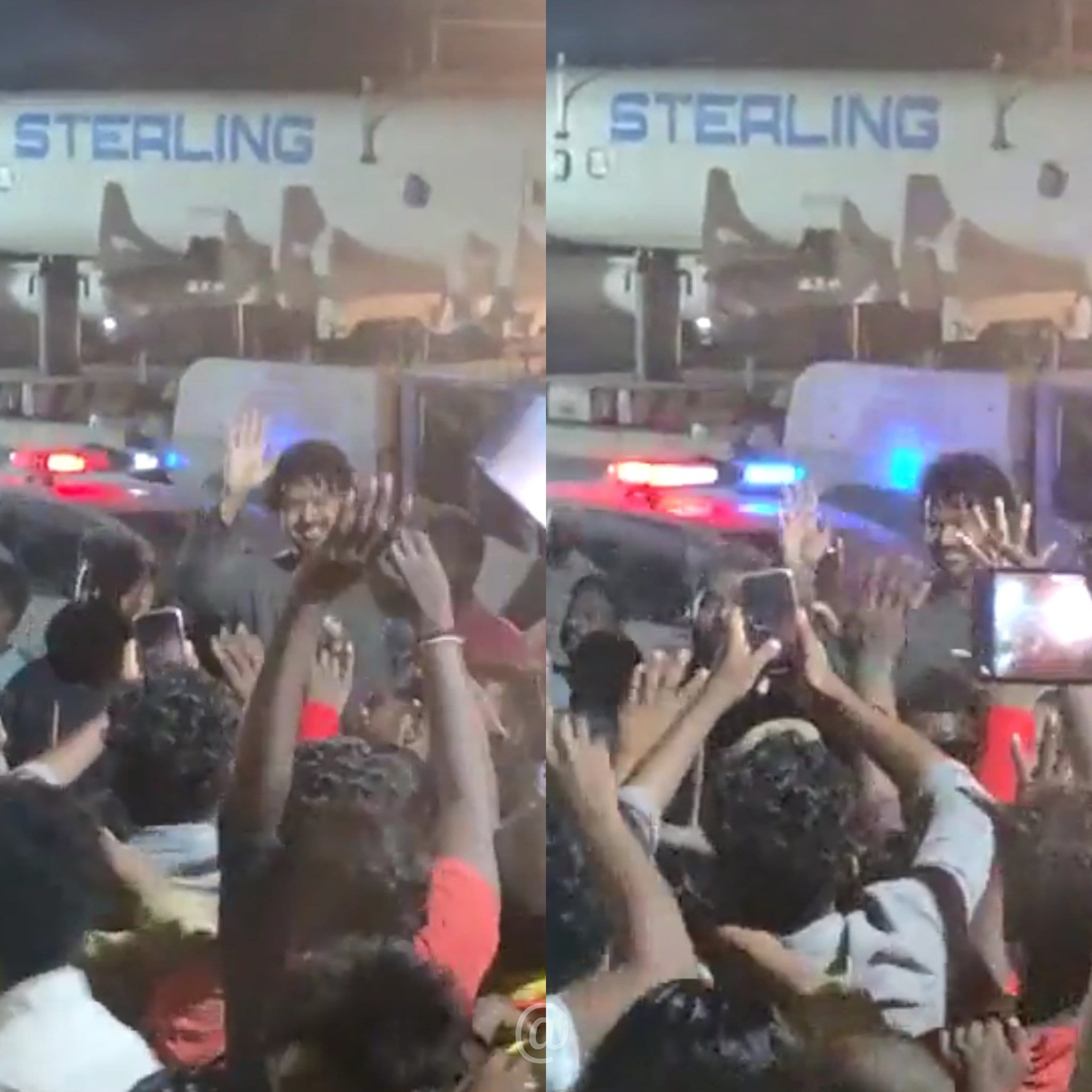 Vijay met fans outside the set of his upcoming movie, Varisu.