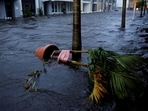 Hurricane Ian In Florida: A flooded street is seen in downtown as Hurricane Ian makes landfall in southwestern Florida.