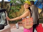 Sara Ali Khan papped outside her gym in Mumbai. (Varinder Chawla) Sara Ali Khan papped outside her gym in Mumbai. (Varinder Chawla)