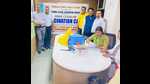 Vaccination camp at the HT office in Lucknow on Thursday. (HT Photo) Vaccination camp at the HT office in Lucknow on Thursday. (HT Photo)