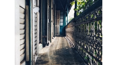 Barrister Babur Bari (Barrister’s Home) is a three-storey, 17-room mansion, which is not easy to maintain. Krishnakali Basu (Mitra) is hoping, through this documentation by Calcutta Houses, she will be able to get the larger public interested in this structure, and find the support she needs to save the house. (Image Courtesy: Calcutta Houses) Barrister Babur Bari (Barrister’s Home) is a three-storey, 17-room mansion, which is not easy to maintain. Krishnakali Basu (Mitra) is hoping, through this documentation by Calcutta Houses, she will be able to get the larger public interested in this structure, and find the support she needs to save the house. (Image Courtesy: Calcutta Houses)