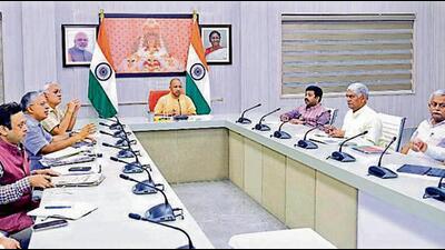 Uttar Pradesh chief minister Yogi Adityanath chairing a meeting on the Global Investors Summit, in Lucknow on Thursday. (SOURCED IMAGE) Uttar Pradesh chief minister Yogi Adityanath chairing a meeting on the Global Investors Summit, in Lucknow on Thursday. (SOURCED IMAGE)