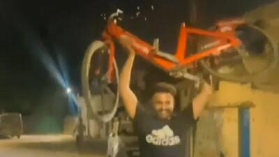 In the video, Abhishek Chaudhary, 23, of Kansal, who rears cattle for a living, is seen damaging the two-wheeler. (HT Photo)