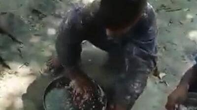 Students had already told their parents about the poor quality of mid-day meal served in the school. (Ashok Swain | Twitter video screengrab)